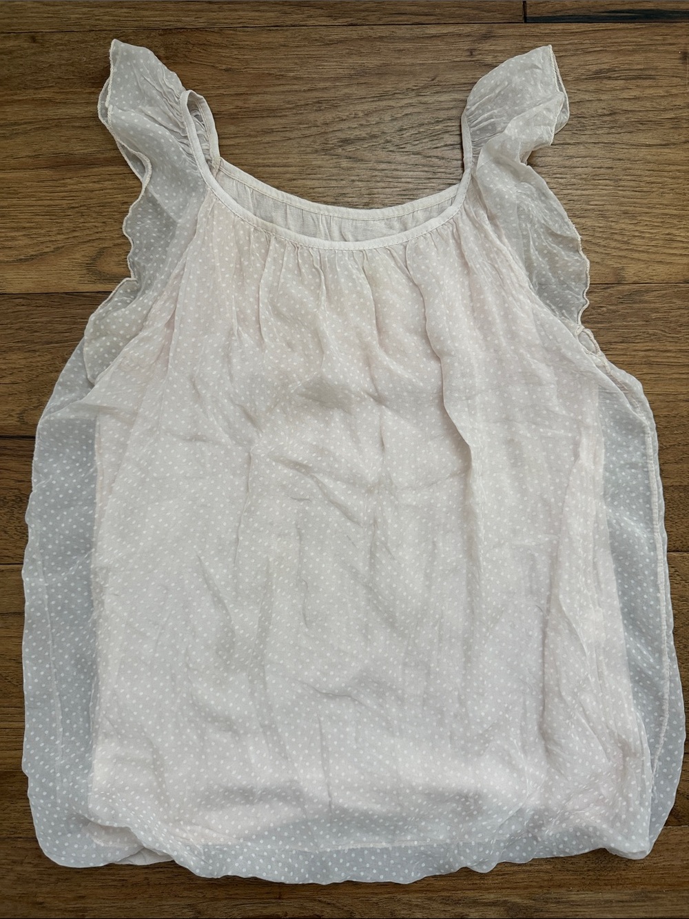 Luisa Ricci Made in Italy Silk Polka Dot Sleeveless Blouse Tank Top Size S